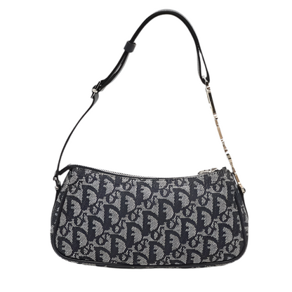 Dior Blue Oblique Canvas and Leather Diorissimo Shoulder Bag