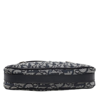 Dior Blue Oblique Canvas and Leather Diorissimo Shoulder Bag