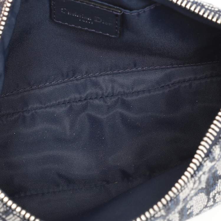 Dior Blue Oblique Canvas and Leather Diorissimo Shoulder Bag