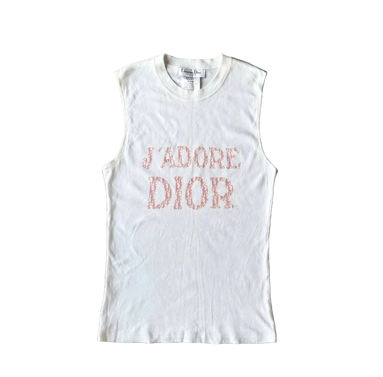 Christian Dior J’adore Dior Pink trotter Logo Monogram Tank