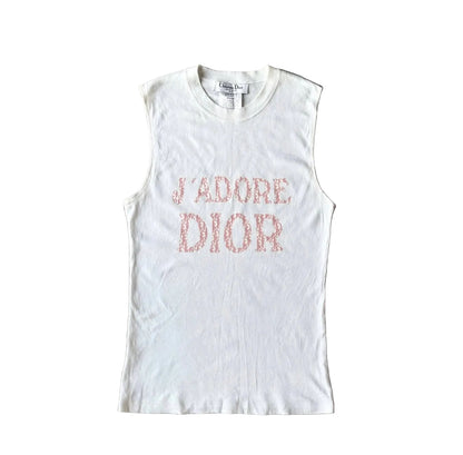Christian Dior J’adore Dior Pink trotter Logo Monogram Tank